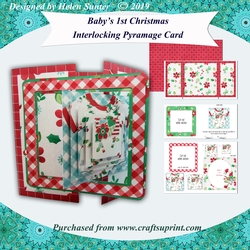 Babys First Christmas 5.5 Inch Interlocking Pyramage Card