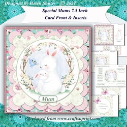 Special Mums 7.5 Inch Decoupage Card Front & Inserts