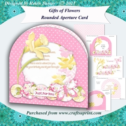 Gifts of Flowers Rounded Aperture Card