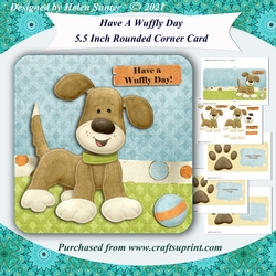 Wuffly Day 5.5 Inch Rounded Corner Card & Inserts