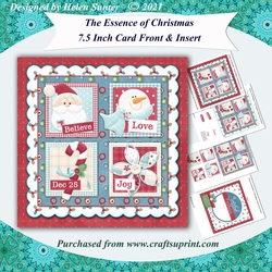 The Essence of Christmas 7.5 Inch Decoupage Card Front & Insert