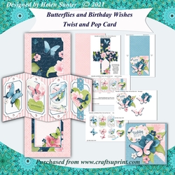 Butterflies and Birthday Wishes Twist and Pop Card