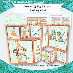 Double Zig Zag Pop Out Card