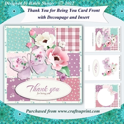 Thank You For Being You 7.5 Inch Card Front
