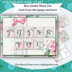 Thank You Card Front with Decoupage and Insert