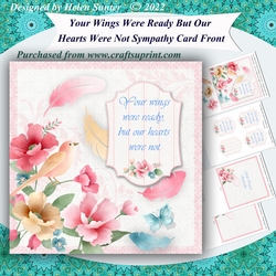 Sympathy Card Front Your Wings Were Ready But Our Hearts Were Not