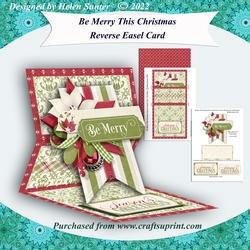 Be Merry This Christmas Reverse Easel Card