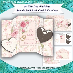 On This Day - Wedding Double Fold Back Card and Envelope