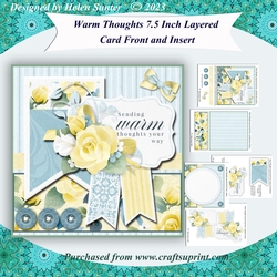 Warm Thoughts 7.5 Inch Layered Card Front and Insert
