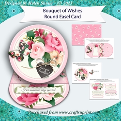Bouquet of Wishes Round Easel Card