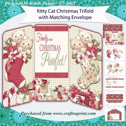 Kitty Cat Christmas Trifold and Envelope