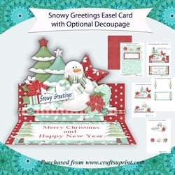 Snowy Greetings Christmas Easel Card