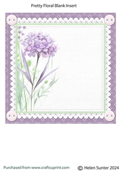 Floral 7.5 Inch Square Blank Insert