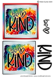 Be Kind Graffiti Card Front Topper