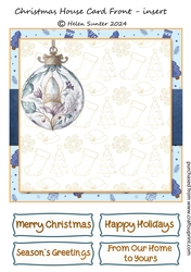 Blank Christmas Insert and Sentiments