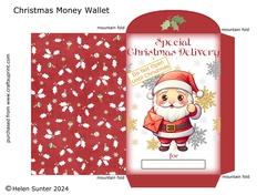 Santa Christmas Money Wallet / Envelope