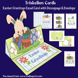 Easter Greetings Easel Card and Envelope