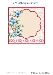 Blank Floral Insert to Fit a 6X6 Inch Card