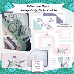Follow Your Heart Scalloped Edge Pocket Card Kit