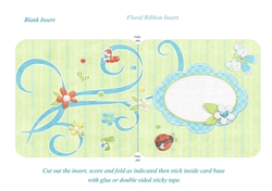 Blank Any Occasion Insert Floral Ribbon, Butterfly, Ladybird, 