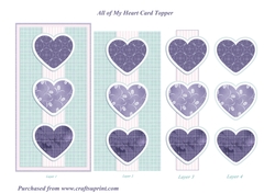 All of My Heart 3D Decoupage Card Topper