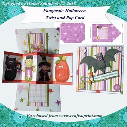 Fangtastic Halloween Twist and Pop 3D Decoupage Card Kit