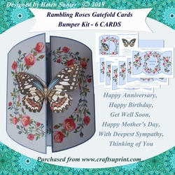 Rambling Roses 3 Panel Gatefold Cards Bumper Kit