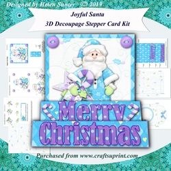 Joyful Santa 3D Decoupage Stepper Kit & Envelope