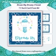 Dream Big Cute Lamb 7.5 Inch Square Card Front Kit