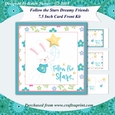 Follow the Stars Bunny Rabbit 7.5 Inch Square Card Front Kit