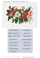 Chinese Floral Art 5 x 7 Inch Card Front and Sentiments no.10