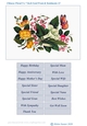 Chinese Floral Art 5 x 7 Inch Card Front and Sentiments no.12