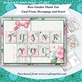 Thank You Card Front with Decoupage and Insert
