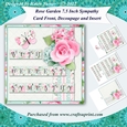 With Deepest Sympathy Card Front with Decoupage and Insert