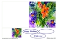 Impressionist Floral Cut and Fold Card 1