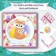Mother and Baby Fox Mothers Day and Birthday Card Front and Insert