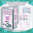New Baby Welcome Offset Gatefold Card - Baby Panda