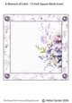 Blank Floral Insert 7.5 Inches Square