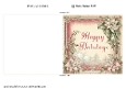 Floral Christmas Cut and Fold Card 5 Happy Holidays