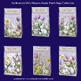 Six Bunnies With Flowers Easter Pinch Bags Collection