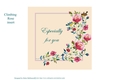 Climbing Roses Square Insert 6.5 x 6.5 inch square Especially for You