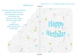 Happy Birthday Insert to fit a 5 x 7 Inch Scalloped Edge Pocket Card