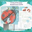 Lovebug 3D Decoupage Rounded Corner Card Kit Birthday, Anniversary, Valentine, Ladybird