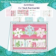 Let It Snow 3D Decoupage 5 x 7 Inch Tent Card Kit Pink