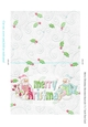 Snowman Christmas Insert to fit 5 x 7 Inch Tent Card Merry Christmas