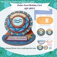 Aquarius - Zodiac Easel Birthday Card