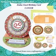 Cancer - Zodiac Easel Birthday Card