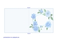 Blue Dahlias Quick and Easy Print, Cut and Fold Blank Insert