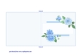 Blue Dahlias Quick and Easy Print, Cut and Fold Blank Insert
