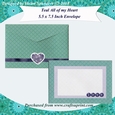 Teal All of my Heart 5.5 x 7.5 Inch Envelope